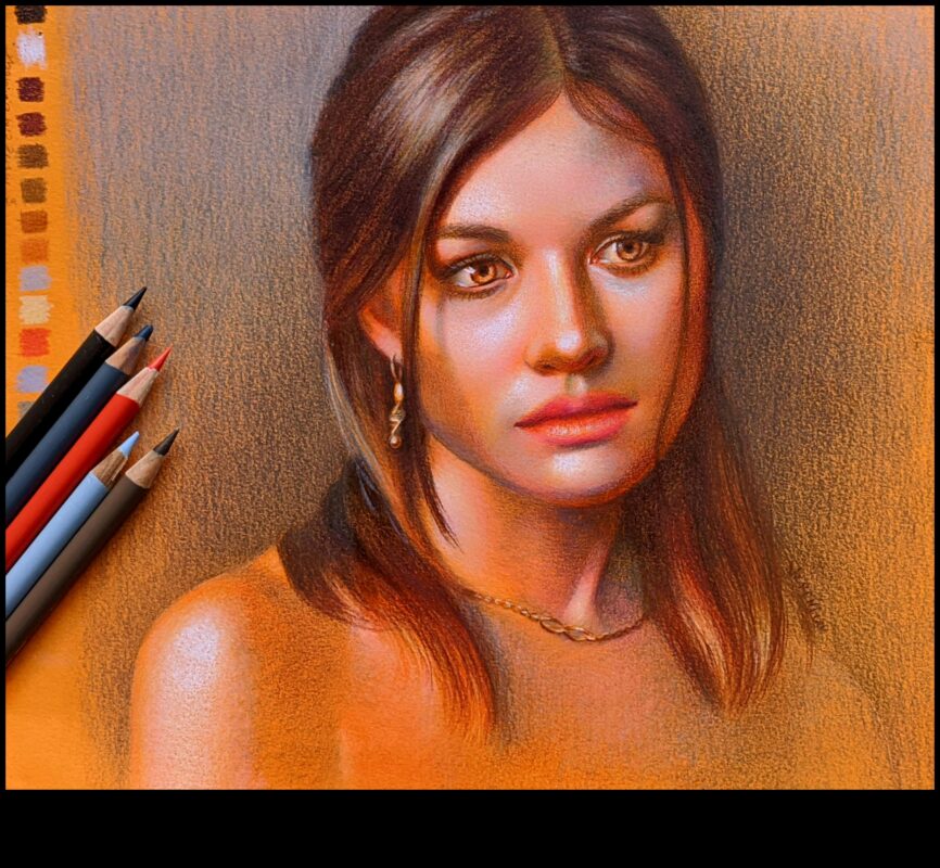 דיוקן עיפרון צבעוני: העברת אישיות עם גוונים