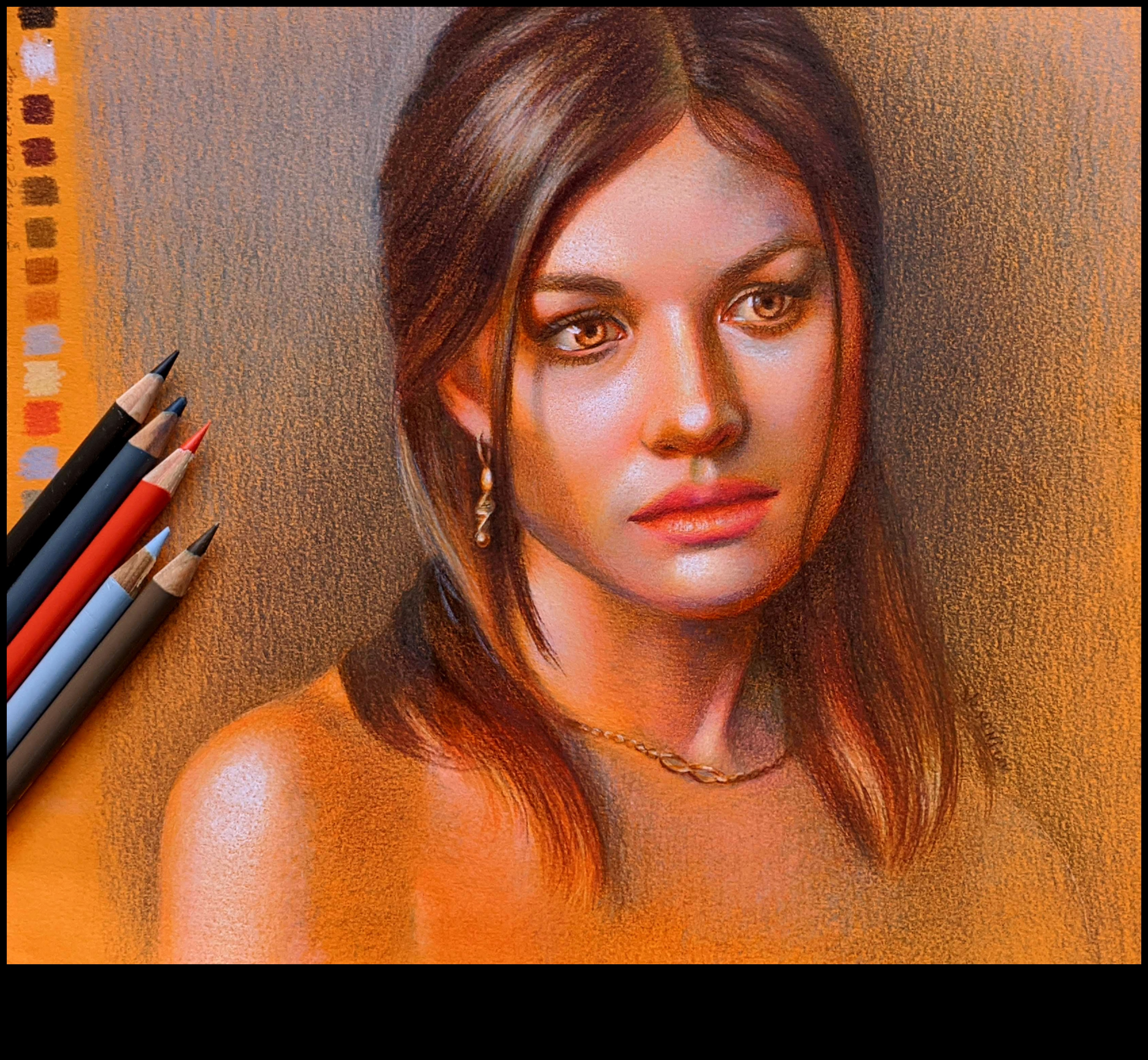 דיוקן עיפרון צבעוני: העברת אישיות עם גוונים