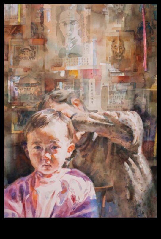 ריאליזם בצבעי מים: דיוקנאות וסצנות כמו חיים בעיפרון